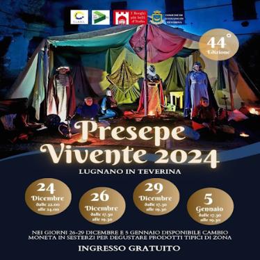 locandina Presepe Vivente 2024 di Lugnano in Teverina - Lugnano in Teverina